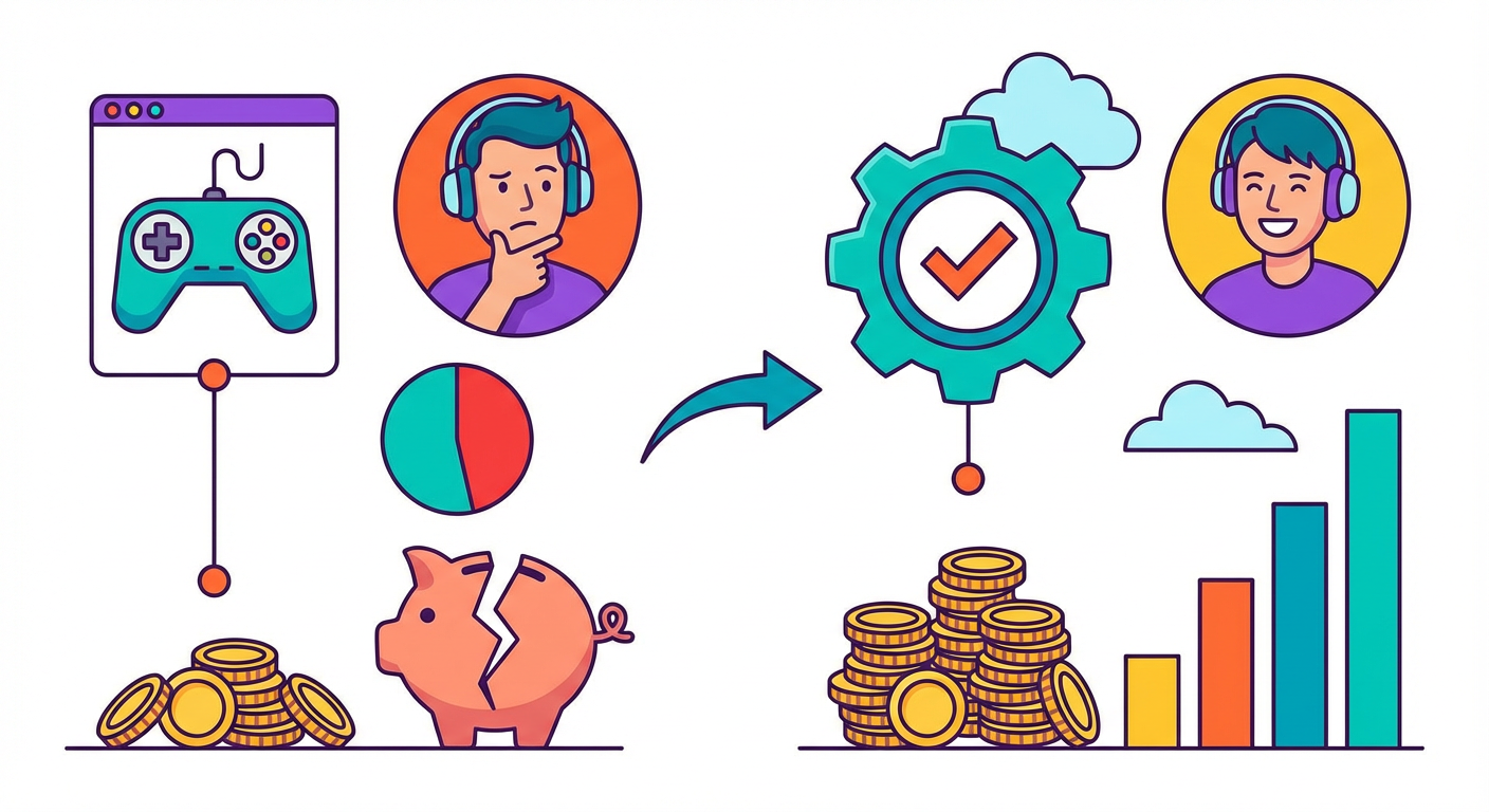 Illustration for Twitch's Revenue Revolution: How the 70/30 Split Is Reshaping Gaming Content Creation